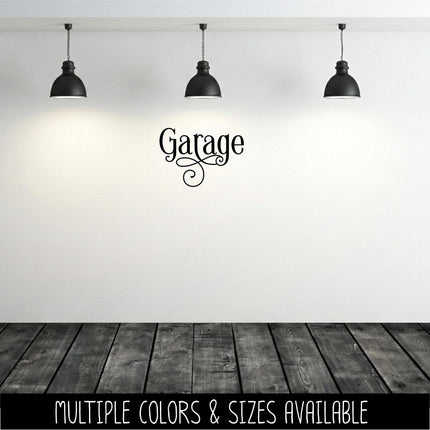 Ornamental Garage Vinyl Decal, Garage Sticker, Garage Door Label, Man Cave Sign, Mechanic Workshop Decor, Tool Organization, Dad Gift Art
