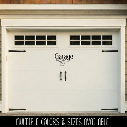 Ornamental Garage Vinyl Decal, Garage Sticker, Garage Door Label, Man Cave Sign, Mechanic Workshop Decor, Tool Organization, Dad Gift Art