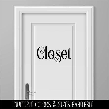 Ornamental Closet Decal - Closet Wall Sign - Closet Door Label - Closet Door Sticker - Closet Door Decal - Closet Sticker - Storage - Coats