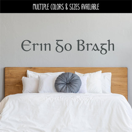Erin Go Bragh Vinyl Decal, Ireland Forever Sticker, Irish Pride Sign, St Patrick's Day Door Decal, St Patty's Day Wall Mural, Ireland Love