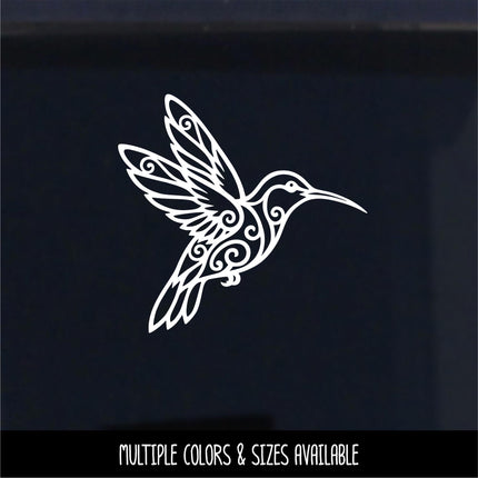 Hummingbird Vinyl Decal, Bird Sticker, Bird Home Decor, Laptop Bird Art, Hummingbird Wall Mural, Garden Car Decal, Tribal, Nature Gift, Love