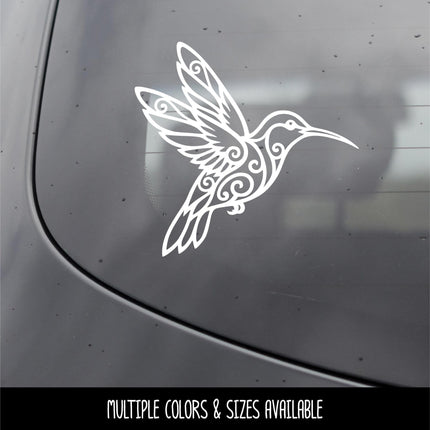 Hummingbird Vinyl Decal, Bird Sticker, Bird Home Decor, Laptop Bird Art, Hummingbird Wall Mural, Garden Car Decal, Tribal, Nature Gift, Love