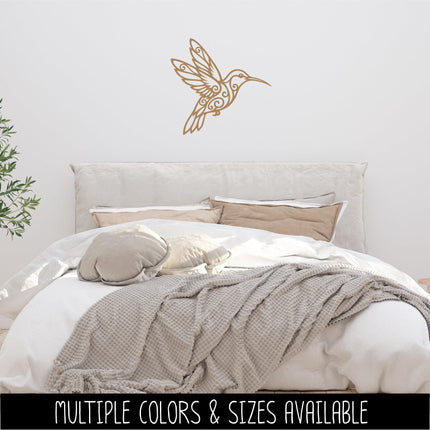 Hummingbird Vinyl Decal, Bird Sticker, Bird Home Decor, Laptop Bird Art, Hummingbird Wall Mural, Garden Car Decal, Tribal, Nature Gift, Love