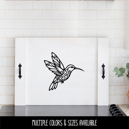 Hummingbird Vinyl Decal, Bird Sticker, Bird Home Decor, Laptop Bird Art, Hummingbird Wall Mural, Garden Car Decal, Tribal, Nature Gift, Love