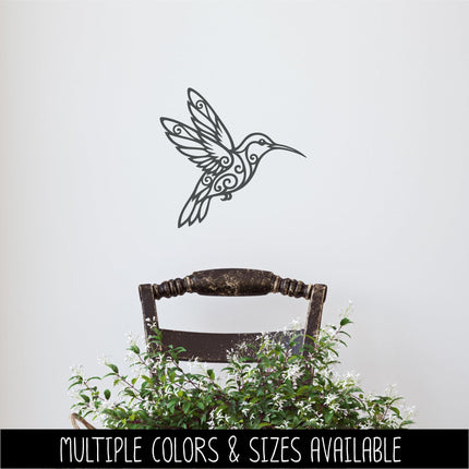 Hummingbird Vinyl Decal, Bird Sticker, Bird Home Decor, Laptop Bird Art, Hummingbird Wall Mural, Garden Car Decal, Tribal, Nature Gift, Love