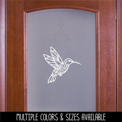 Hummingbird Vinyl Decal, Bird Sticker, Bird Home Decor, Laptop Bird Art, Hummingbird Wall Mural, Garden Car Decal, Tribal, Nature Gift, Love
