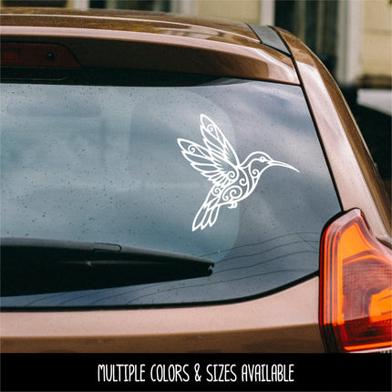 Hummingbird Vinyl Decal, Bird Sticker, Bird Home Decor, Laptop Bird Art, Hummingbird Wall Mural, Garden Car Decal, Tribal, Nature Gift, Love