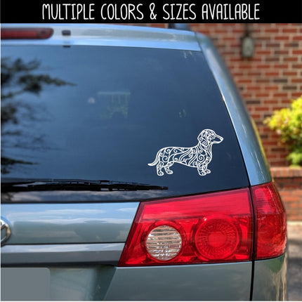 Dachshund Vinyl Decal, Weiner Dog Sticker for Cars, Laptops, Tumblers, Doxie Lover Gift, Dog Mom Window Decor, Long Dog Pet Lovers Sign
