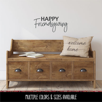 Modern Happy Friendsgiving Decal, Happy Friendsgiving Sticker, Friendsgiving Door Decal, Friendsgiving Wall Decal Sign, Thanksgiving Decor