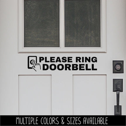 Please Ring Doorbell Vinyl Decal, Front Door Mail Delivery Sign, Minimalist Ring Bell Door Sticker, Housewarming Gift, Front Porch Signage