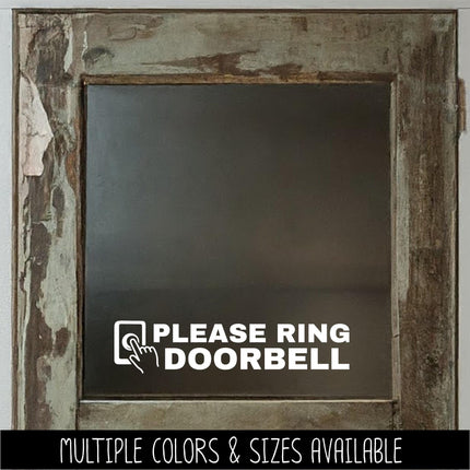 Please Ring Doorbell Vinyl Decal, Front Door Mail Delivery Sign, Minimalist Ring Bell Door Sticker, Housewarming Gift, Front Porch Signage