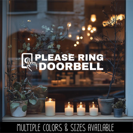 Please Ring Doorbell Vinyl Decal, Front Door Mail Delivery Sign, Minimalist Ring Bell Door Sticker, Housewarming Gift, Front Porch Signage