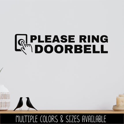 Please Ring Doorbell Vinyl Decal, Front Door Mail Delivery Sign, Minimalist Ring Bell Door Sticker, Housewarming Gift, Front Porch Signage