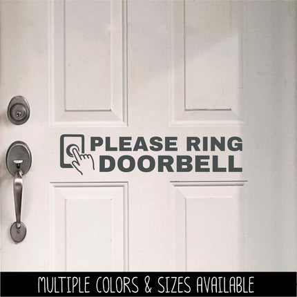 Please Ring Doorbell Vinyl Decal, Front Door Mail Delivery Sign, Minimalist Ring Bell Door Sticker, Housewarming Gift, Front Porch Signage
