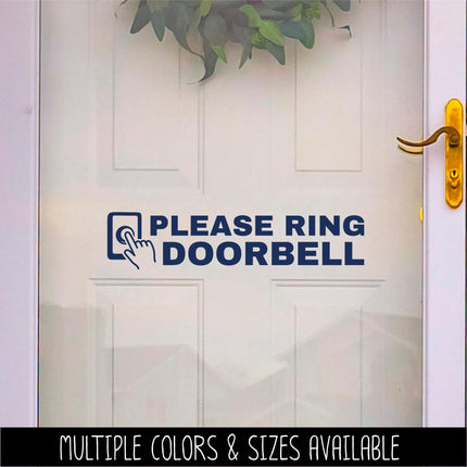 Please Ring Doorbell Vinyl Decal, Front Door Mail Delivery Sign, Minimalist Ring Bell Door Sticker, Housewarming Gift, Front Porch Signage