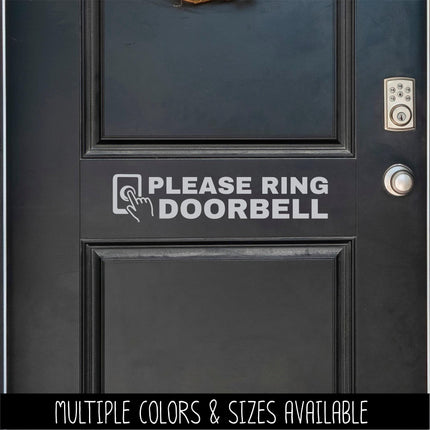 Please Ring Doorbell Vinyl Decal, Front Door Mail Delivery Sign, Minimalist Ring Bell Door Sticker, Housewarming Gift, Front Porch Signage