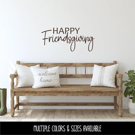 Modern Happy Friendsgiving Decal, Happy Friendsgiving Sticker, Friendsgiving Door Decal, Friendsgiving Wall Decal Sign, Thanksgiving Decor