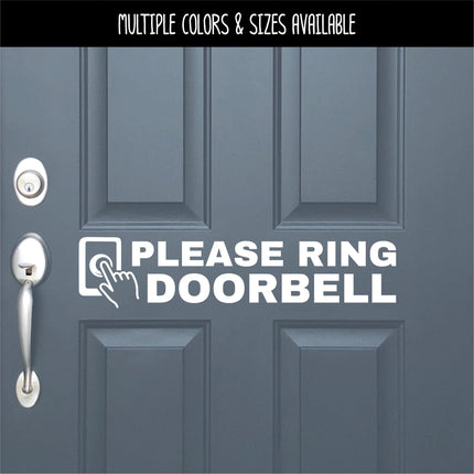 Please Ring Doorbell Vinyl Decal, Front Door Mail Delivery Sign, Minimalist Ring Bell Door Sticker, Housewarming Gift, Front Porch Signage