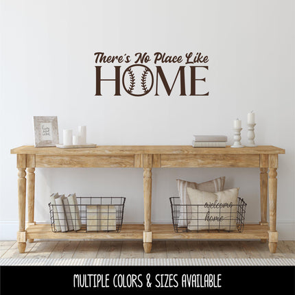 There's No Place Like Home Baseball Decal, Baseball Mom Car Sticker, Sports Vinyl Decal for Door, Car, Laptop, Tumbler, Baseball Fan Gift