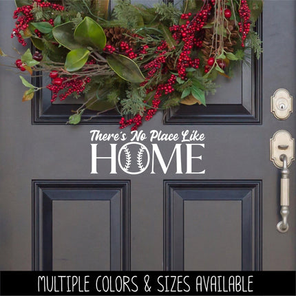 There's No Place Like Home Baseball Decal, Baseball Mom Car Sticker, Sports Vinyl Decal for Door, Car, Laptop, Tumbler, Baseball Fan Gift