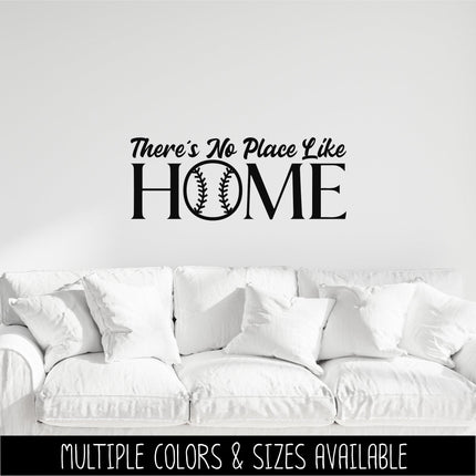 There's No Place Like Home Baseball Decal, Baseball Mom Car Sticker, Sports Vinyl Decal for Door, Car, Laptop, Tumbler, Baseball Fan Gift