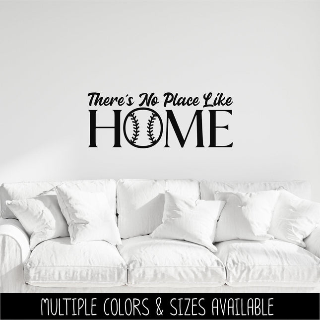 There's No Place Like Home Baseball Decal, Baseball Mom Car Sticker, Sports Vinyl Decal for Door, Car, Laptop, Tumbler, Baseball Fan Gift