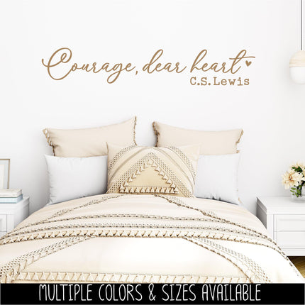 Courage, Dear Heart C.S. Lewis Vinyl Decal Sticker - Car Decal, Wall Vinyl Decal, Courage Laptop Sticker, Mug Decal, Home Decor, Inspiration