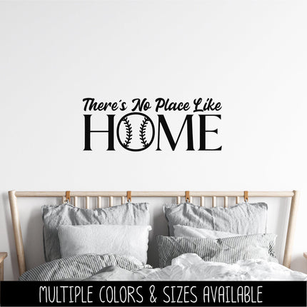 There's No Place Like Home Baseball Decal, Baseball Mom Car Sticker, Sports Vinyl Decal for Door, Car, Laptop, Tumbler, Baseball Fan Gift