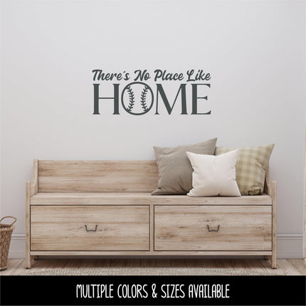 There's No Place Like Home Baseball Decal, Baseball Mom Car Sticker, Sports Vinyl Decal for Door, Car, Laptop, Tumbler, Baseball Fan Gift