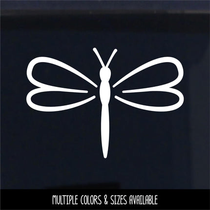 Minimalist Dragonfly Vinyl Decal – Bug Lover Sticker - Car Window Bumper Sign - Laptop Decal - Tumbler Water Bottle - Nature Insect Mural