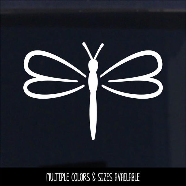 Minimalist Dragonfly Vinyl Decal – Bug Lover Sticker - Car Window Bumper Sign - Laptop Decal - Tumbler Water Bottle - Nature Insect Mural