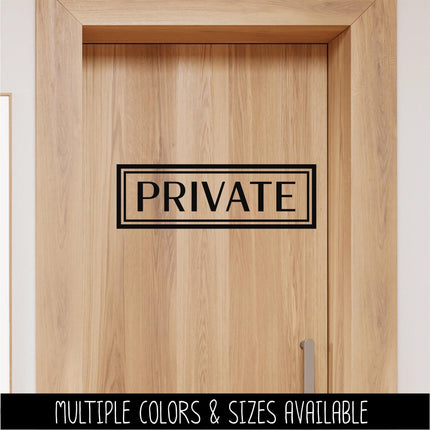Private Vinyl Decal - Office Door Sticker - Business Window Sign - Employees Only Notice - No Entry Warning - Business Sign Lettering Decor