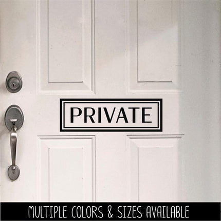 Private Vinyl Decal - Office Door Sticker - Business Window Sign - Employees Only Notice - No Entry Warning - Business Sign Lettering Decor