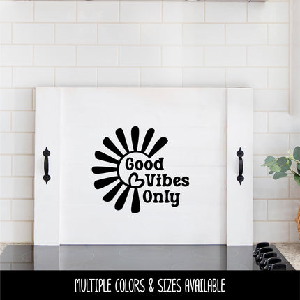 Good Vibes Only Vinyl Decal - Positive Quote Sticker - Motivational Laptop Decal - Positivity Car Window Sticker - Teen Inspirational Wall