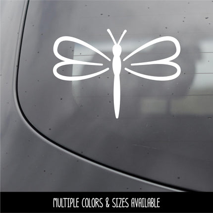 Minimalist Dragonfly Vinyl Decal – Bug Lover Sticker - Car Window Bumper Sign - Laptop Decal - Tumbler Water Bottle - Nature Insect Mural