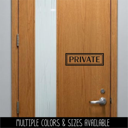 Private Vinyl Decal - Office Door Sticker - Business Window Sign - Employees Only Notice - No Entry Warning - Business Sign Lettering Decor