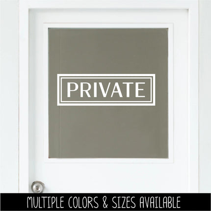 Private Vinyl Decal - Office Door Sticker - Business Window Sign - Employees Only Notice - No Entry Warning - Business Sign Lettering Decor