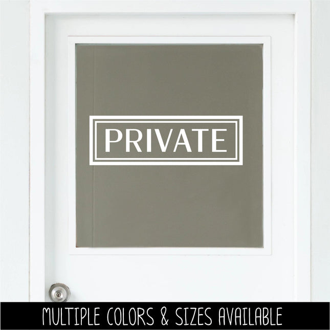 Private Vinyl Decal - Office Door Sticker - Business Window Sign - Employees Only Notice - No Entry Warning - Business Sign Lettering Decor