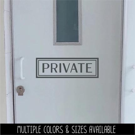 Private Vinyl Decal - Office Door Sticker - Business Window Sign - Employees Only Notice - No Entry Warning - Business Sign Lettering Decor