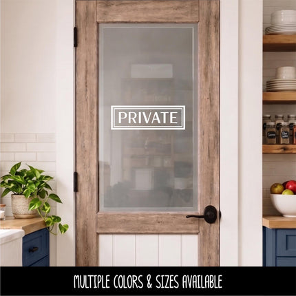 Private Vinyl Decal - Office Door Sticker - Business Window Sign - Employees Only Notice - No Entry Warning - Business Sign Lettering Decor