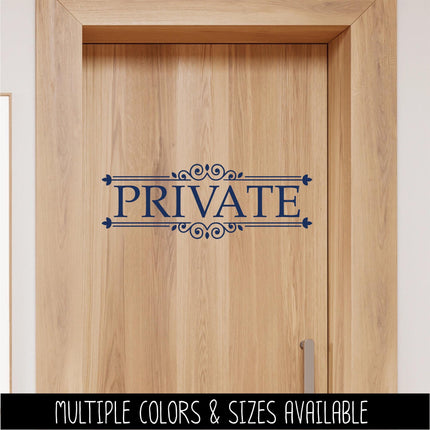 Private Vinyl Decal - Office Door Sticker - Business Window Sign - Employees Only Notice - No Entry Warning - Business Sign Lettering Decor