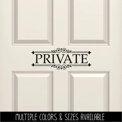 Private Vinyl Decal - Office Door Sticker - Business Window Sign - Employees Only Notice - No Entry Warning - Business Sign Lettering Decor