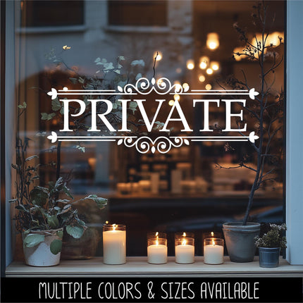 Private Vinyl Decal - Office Door Sticker - Business Window Sign - Employees Only Notice - No Entry Warning - Business Sign Lettering Decor