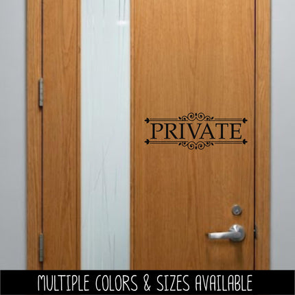 Private Vinyl Decal - Office Door Sticker - Business Window Sign - Employees Only Notice - No Entry Warning - Business Sign Lettering Decor