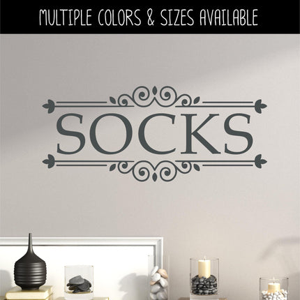 Socks Vinyl Decal, Lost Socks Bin Laundry Sign, Laundry Sticker, Organization Laundry Wall Decor, Laundry Door Gift, Missing Socks Label