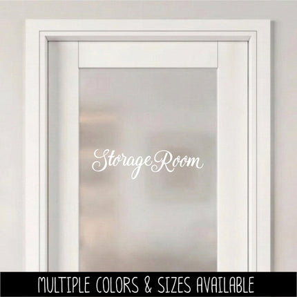 Storage Room Vinyl Decal, Utility Closet Door Sticker, Home Organization Label, Storage Wall Sign, Storage Room Door Lettering, Name Label