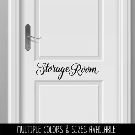 Storage Room Vinyl Decal, Utility Closet Door Sticker, Home Organization Label, Storage Wall Sign, Storage Room Door Lettering, Name Label