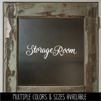 Storage Room Vinyl Decal, Utility Closet Door Sticker, Home Organization Label, Storage Wall Sign, Storage Room Door Lettering, Name Label