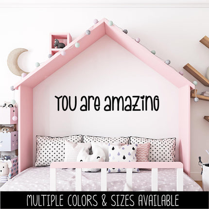 You are Amazing Vinyl Decal Sticker, Positive Affirmation Mirror Sticker, Motivational Bathroom Decor, Inspirational Quote Wall Art, Gift