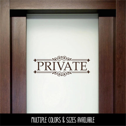 Private Vinyl Decal - Office Door Sticker - Business Window Sign - Employees Only Notice - No Entry Warning - Business Sign Lettering Decor